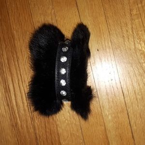 Vintage Glamour "Punk" Fur Cuff with Sparkle